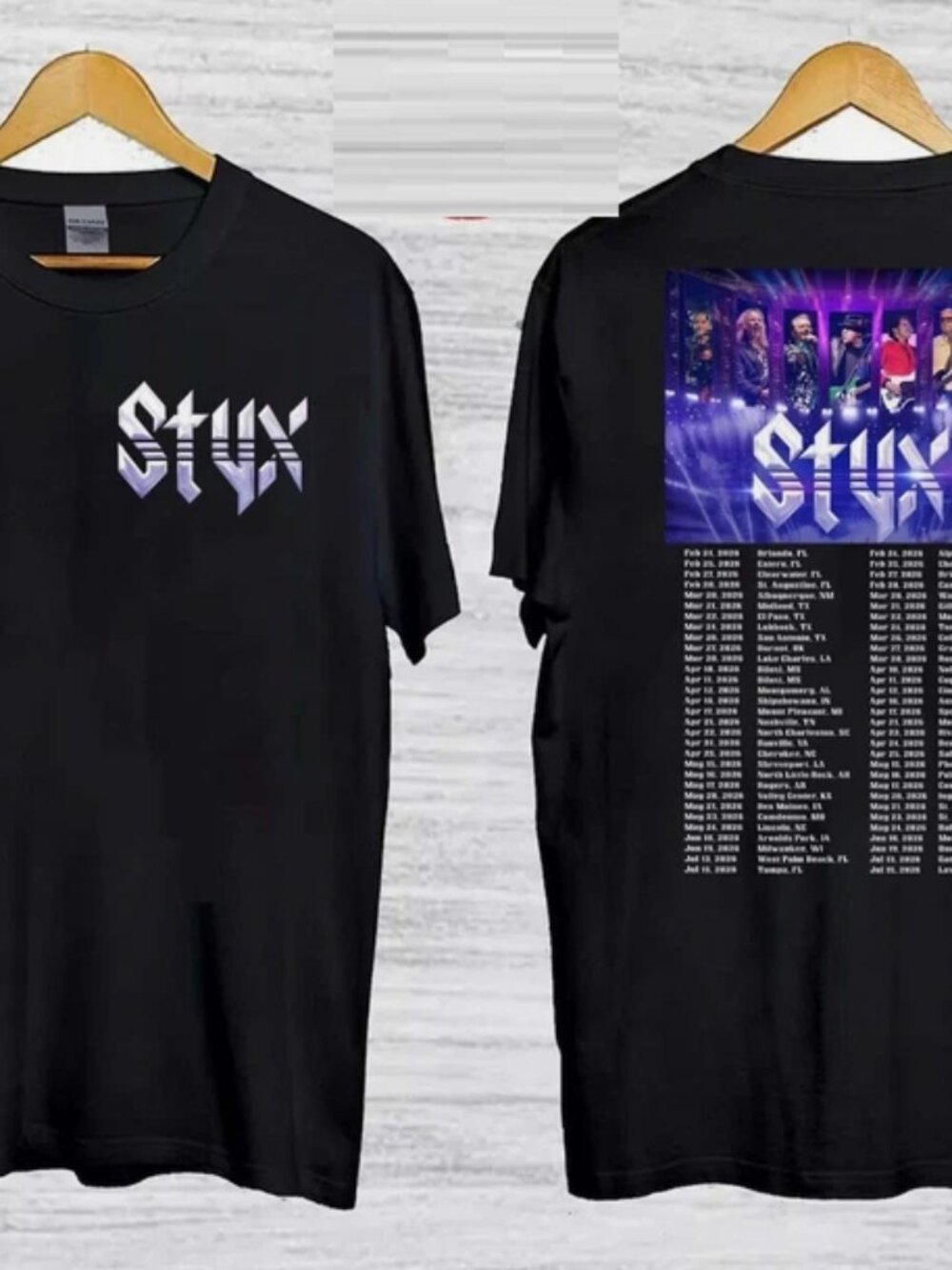 STYX 2026 Tour Dates Double Sided T-Shirt